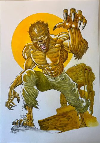 Paco Diaz Original Art Werewolf by Night Illustration