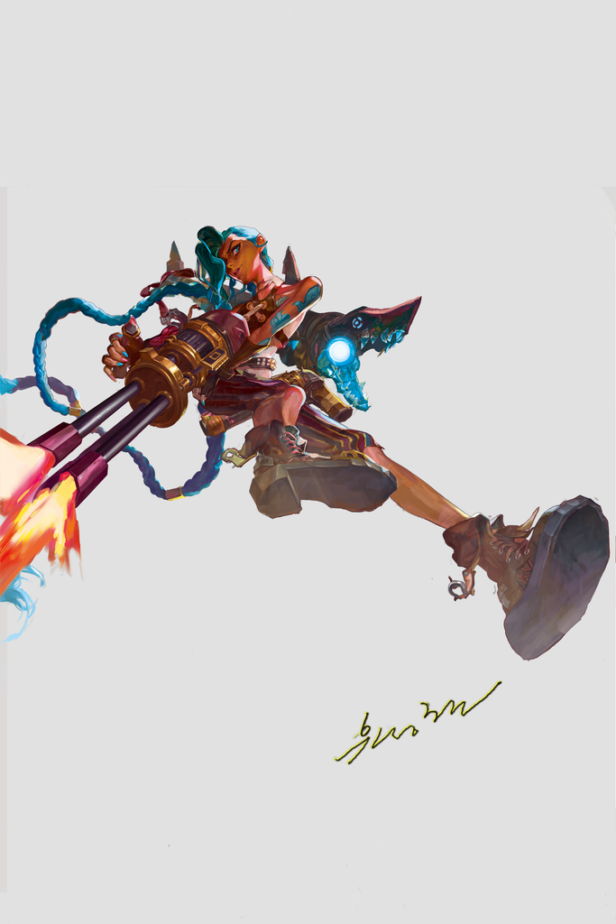 Sunghan Yune Original Art Jinx Arcane Illustration Comic Art