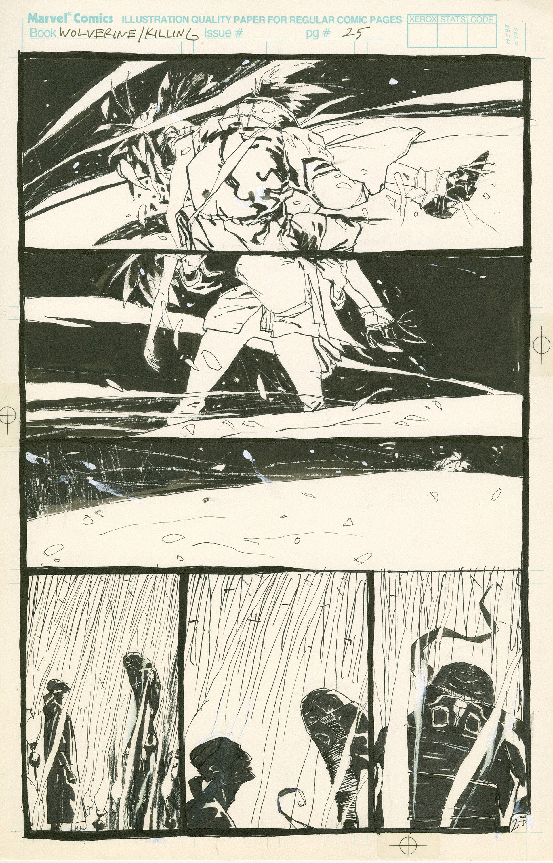 Kent Williams Original Art Wolverine: Killing (1993) Page 25