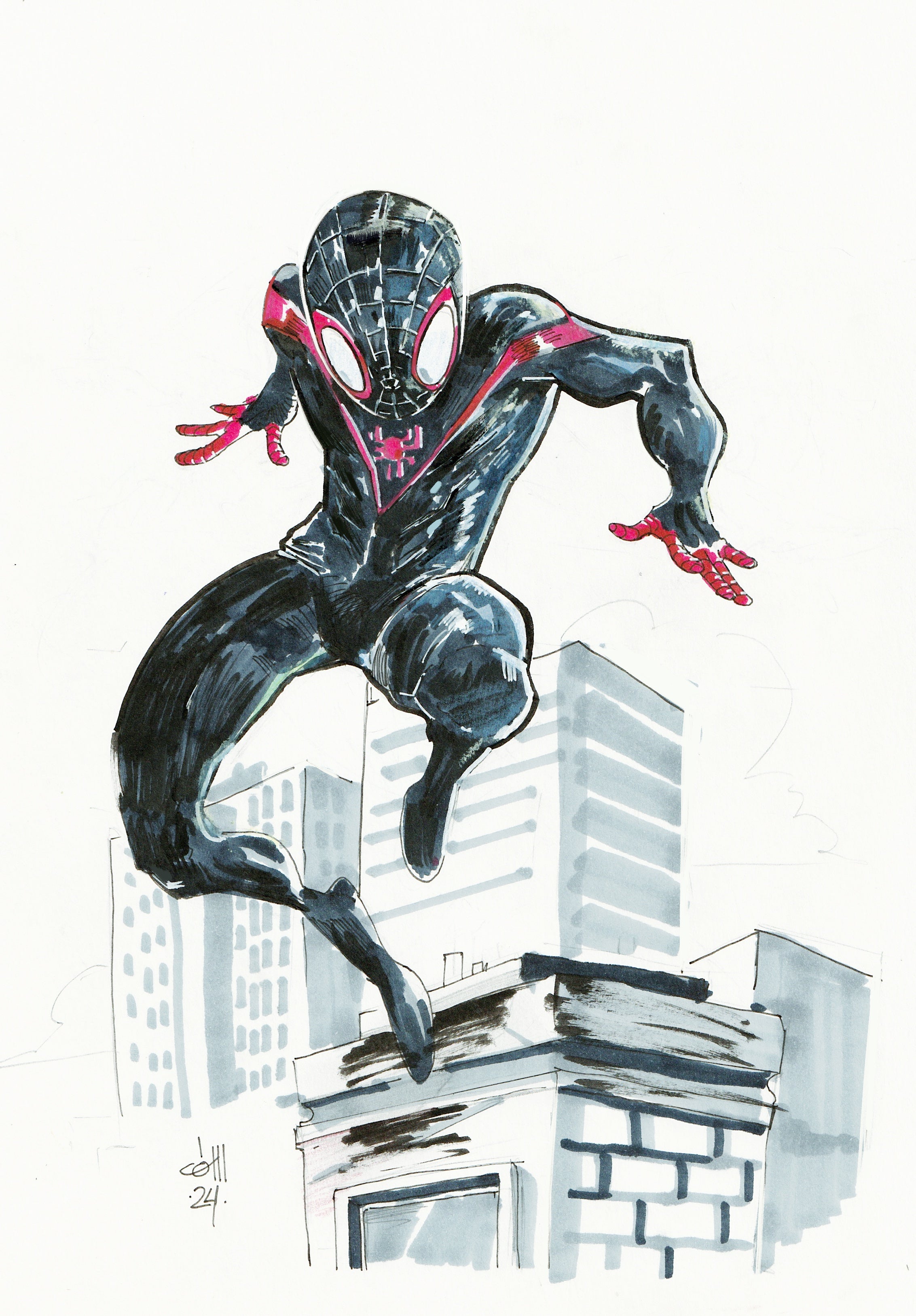 Dennis Menheere Original Art Miles Morales Illustration