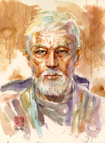 Tony Moy Original Art Obi-Wan Watercolour Illustration