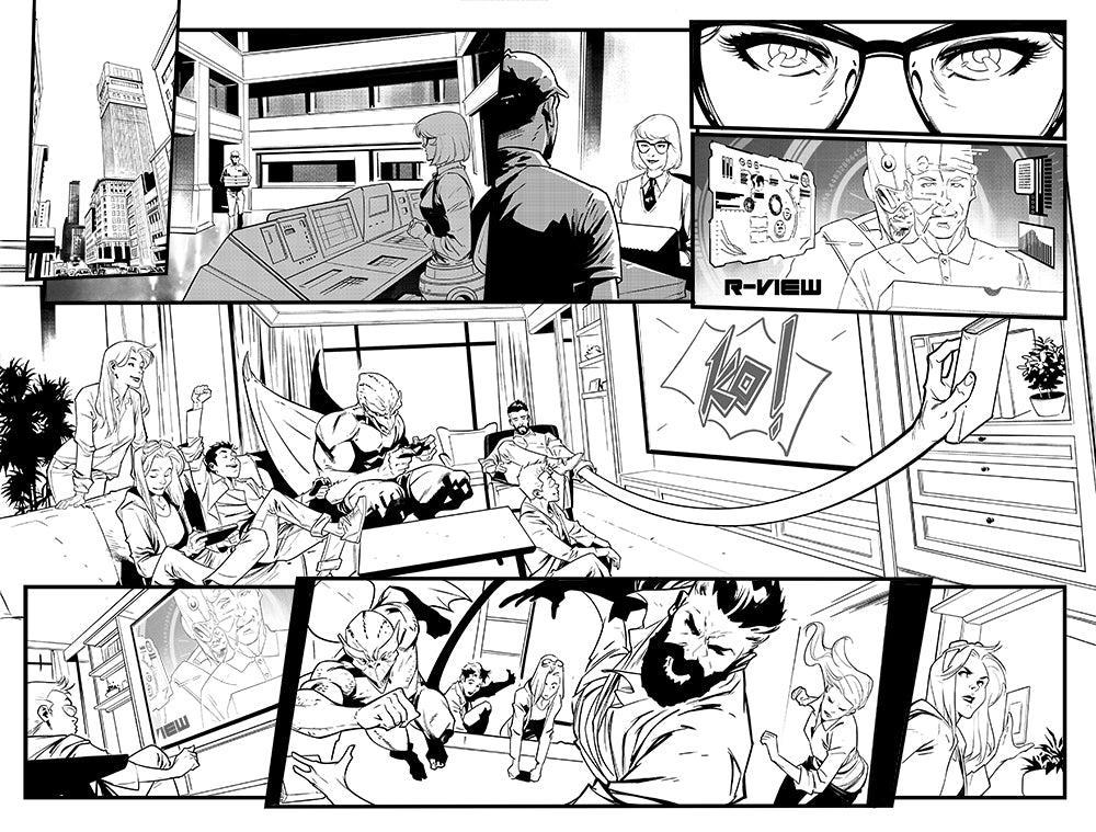 Francesco Manna Original Art Fantastic Four #38 Page 1 - 2 Double Page Spread