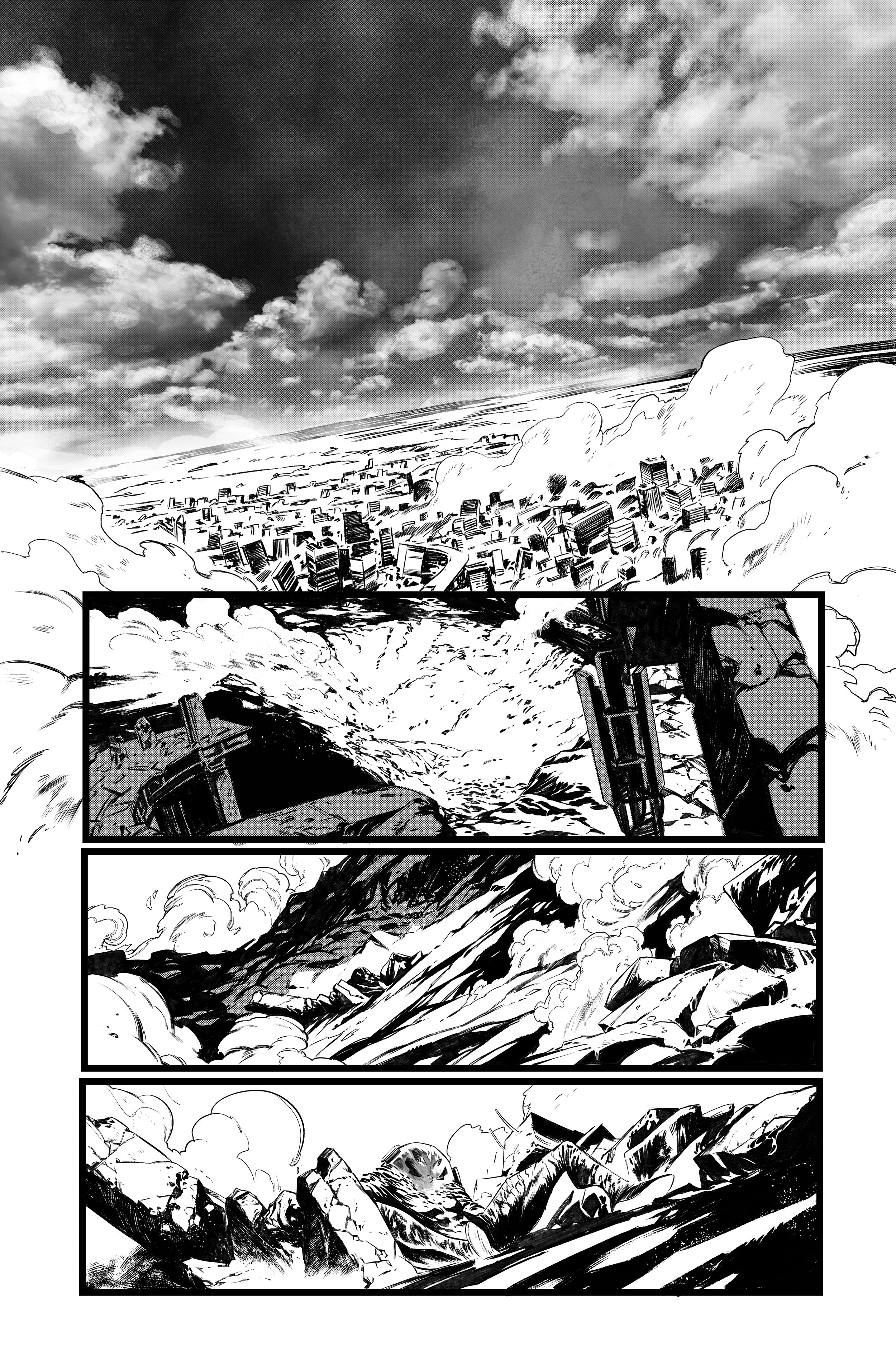 Francesco Manna Original Art Ultraman X Avengers #1 Page 1