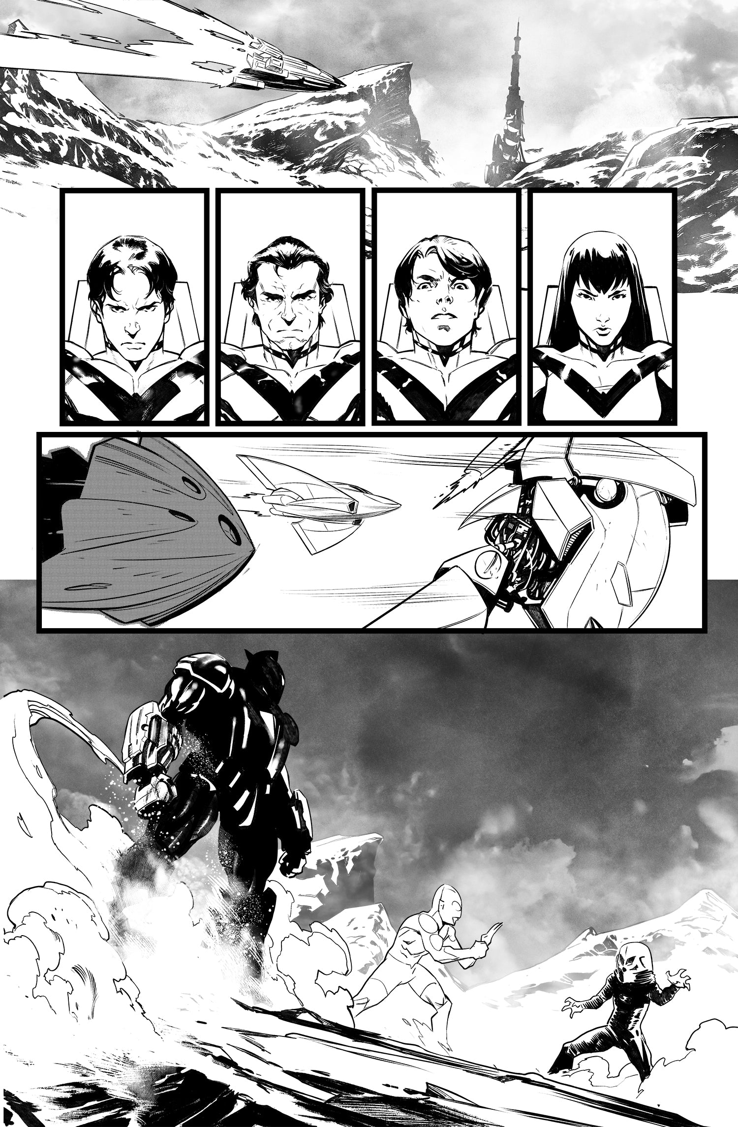 Francesco Manna Original Art Ultraman X Avengers #1 Page 20