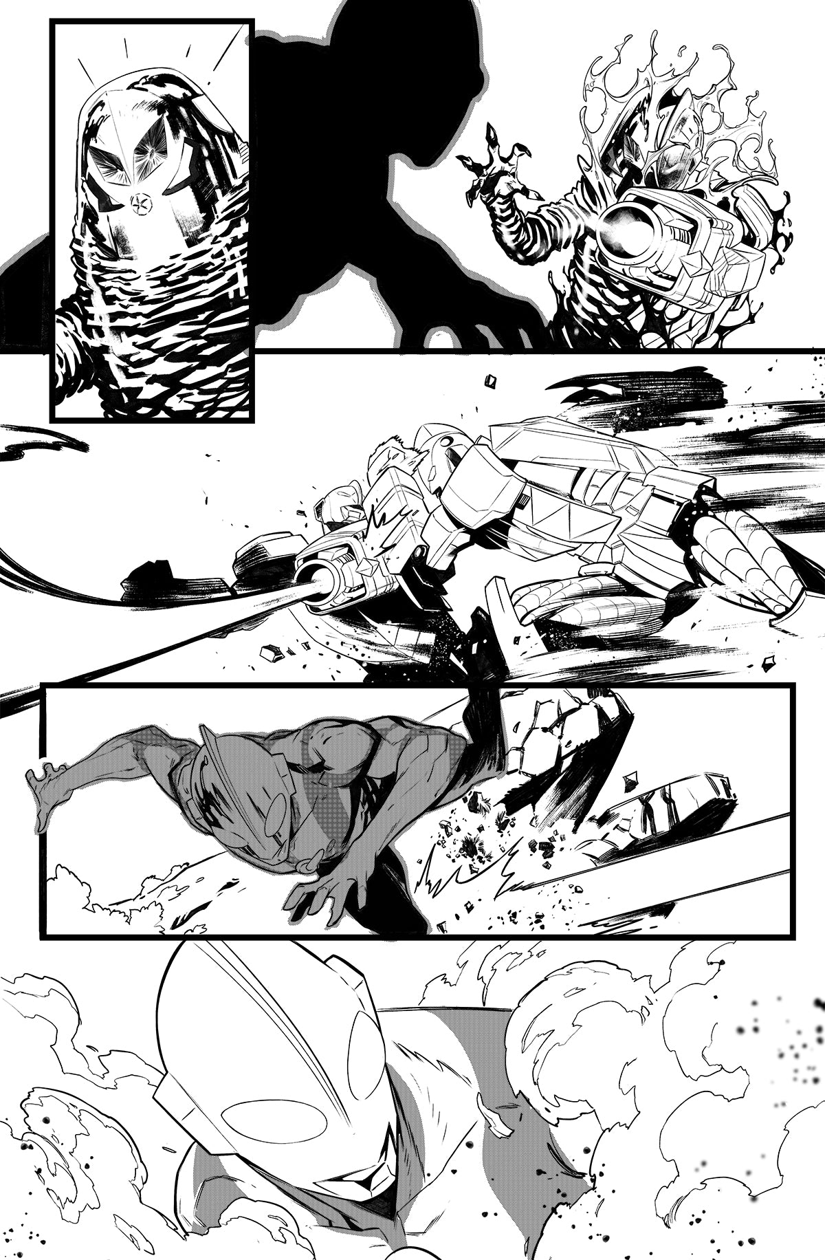 Francesco Manna Original Art Ultraman X Avengers #1 Page 21