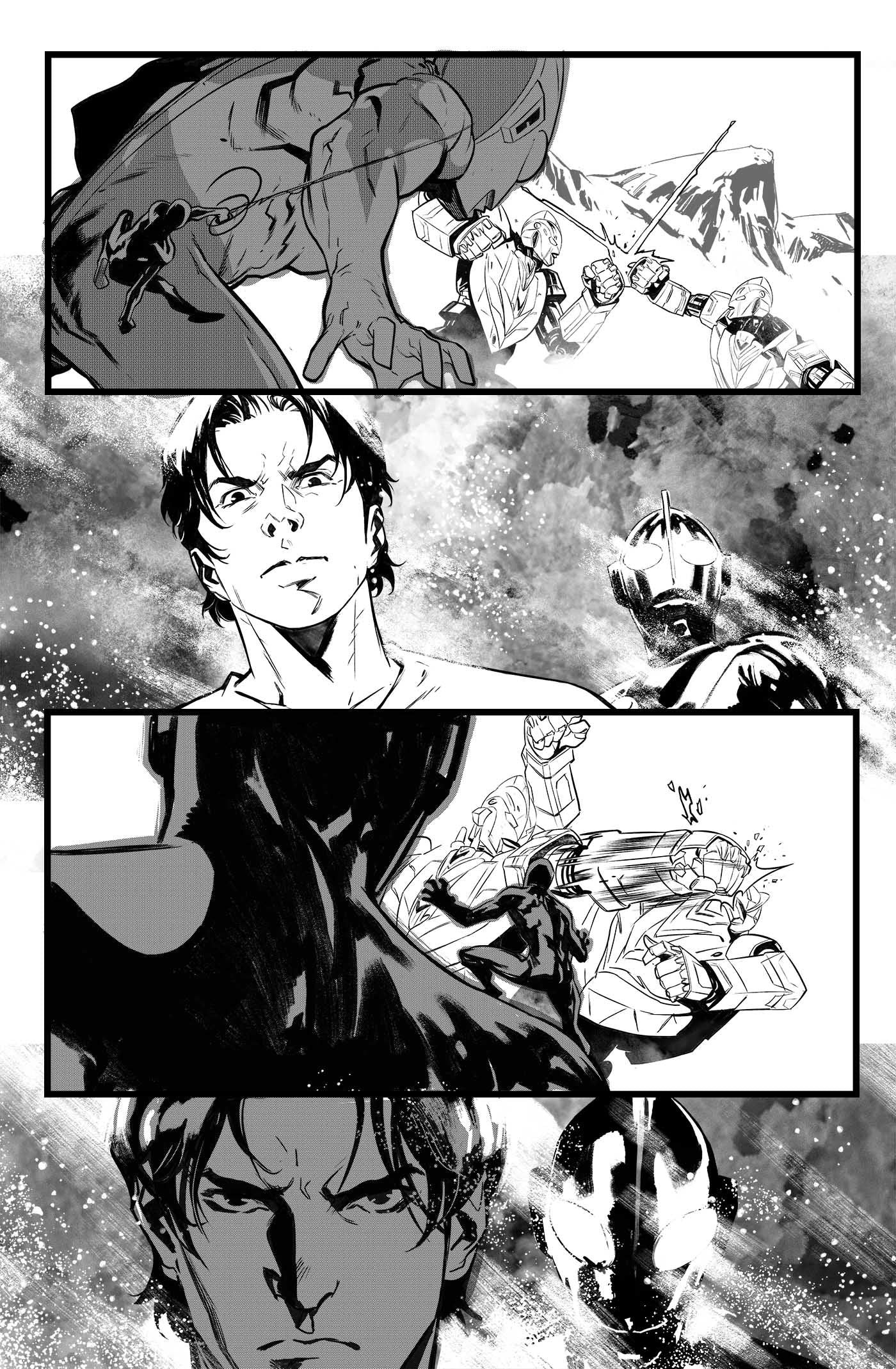 Francesco Manna Original Art Ultraman X Avengers #1 Page 22