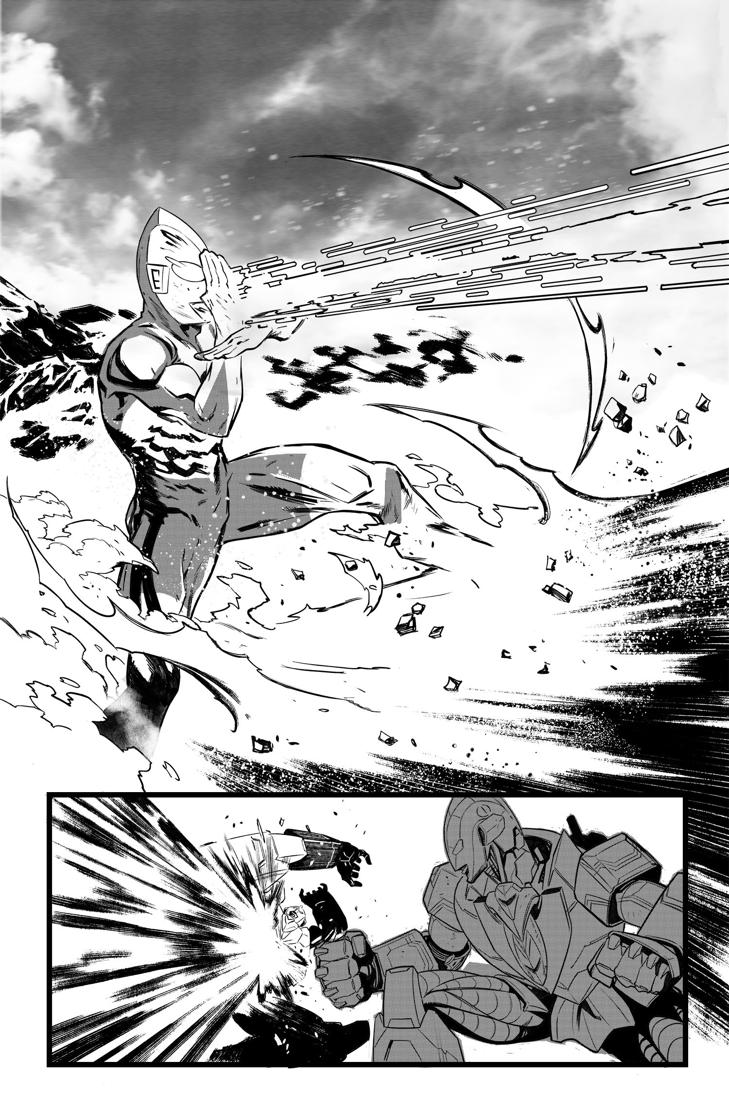 Francesco Manna Original Art Ultraman X Avengers #1 Page 23