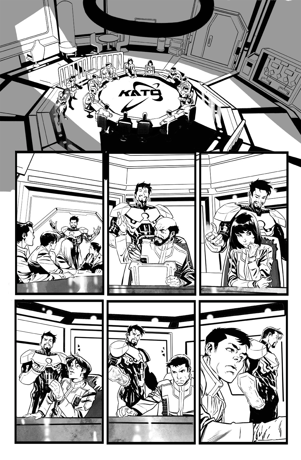 Francesco Manna Original Art Ultraman X Avengers #1 Page 29
