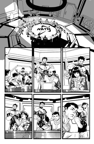 Francesco Manna Original Art Ultraman X Avengers #1 Page 29