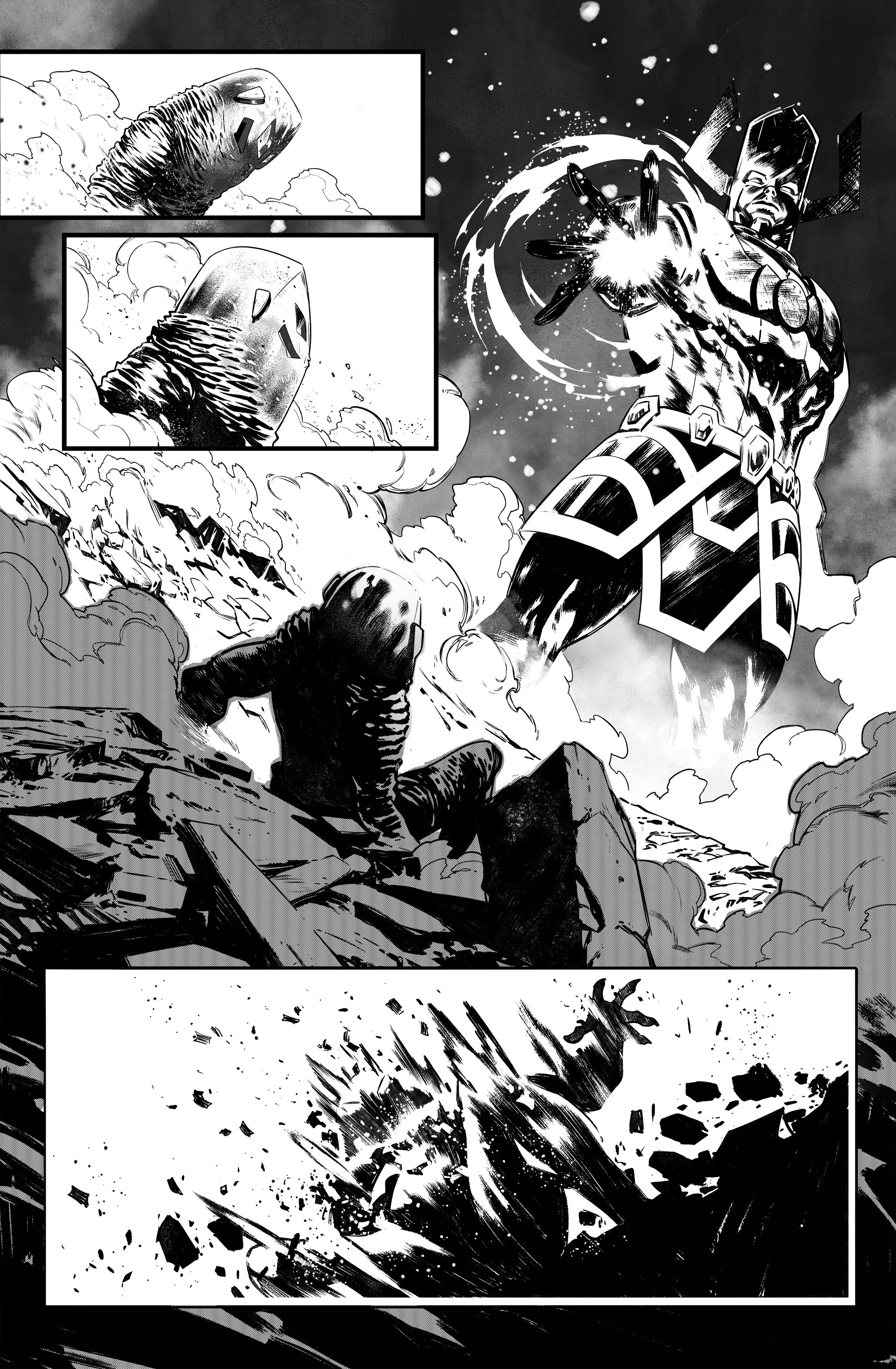 Francesco Manna Original Art Ultraman X Avengers #1 Page 3