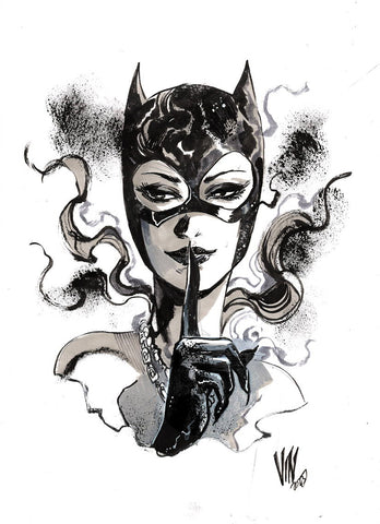 Vincenzo Riccardi Original Art Batman Villains Collection Catwoman (Special Offer)