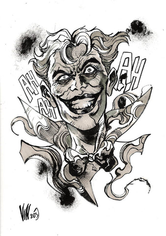 Vincenzo Riccardi Original Art Batman Villains Collection Joker (Special Offer)