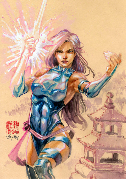 Tony Moy Original Art X-Men Collection: Psylocke Illustration