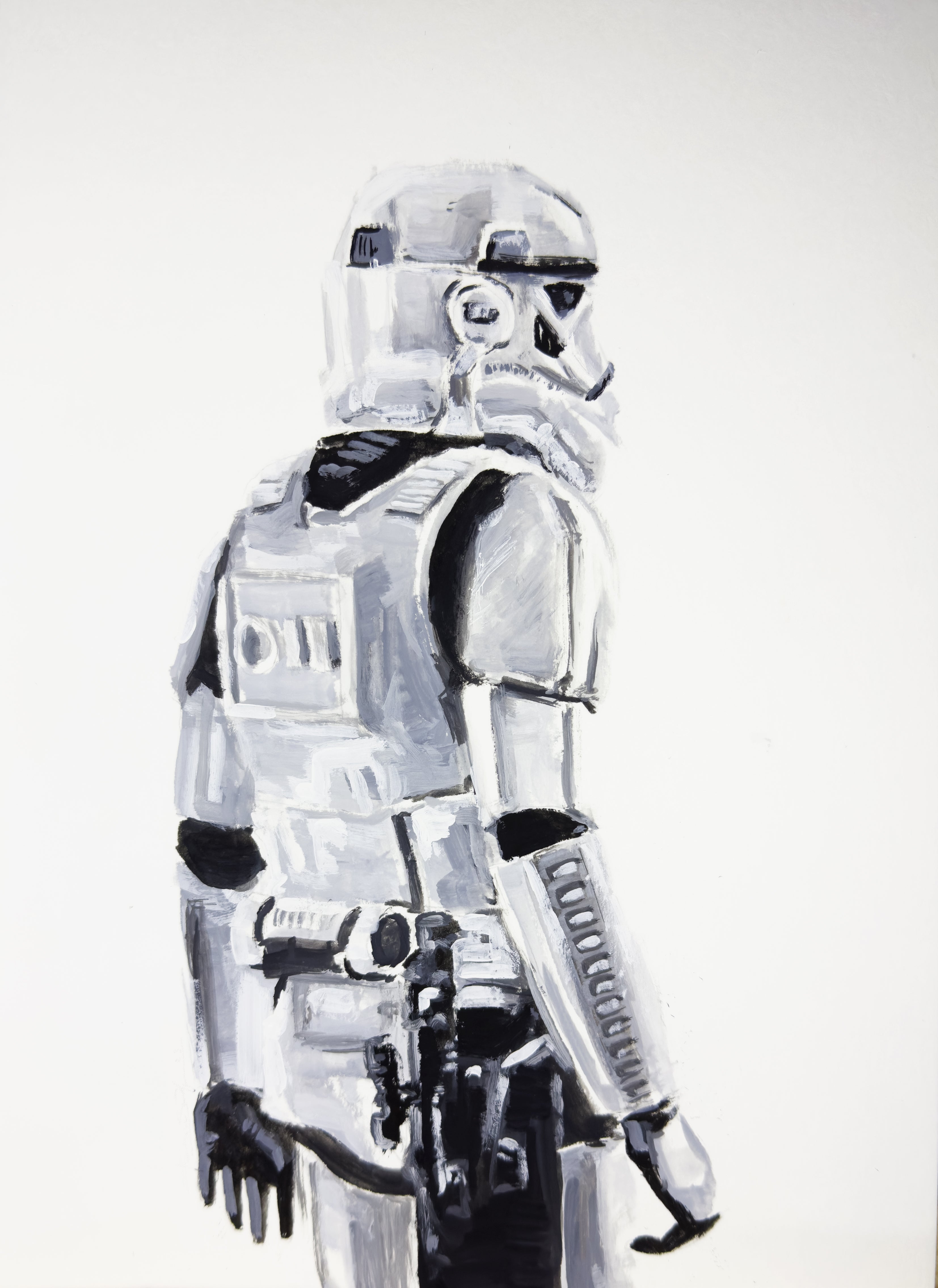 Francesco Segala Original Art Stormtrooper Star Wars Painted Illustration