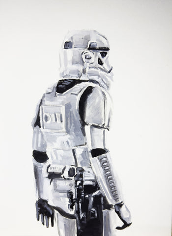 Francesco Segala Original Art Stormtrooper Star Wars Painted Illustration