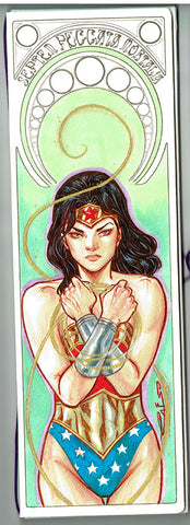 Emilio Laiso Original Art Wonder Woman Portfolio Blank Cover Art (includes full portfolio prints inside)