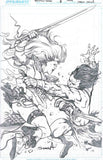 Sergio Davila Original Art Red Sonja Tarzan #5 Cover