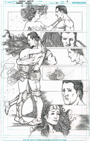 Sergio Davila Original Art Wonder Woman #5 Page 34