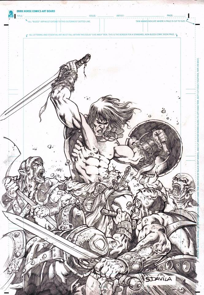 Sergio Davila Original Art Conan Special Edition Cover – Kirby's Comic Art