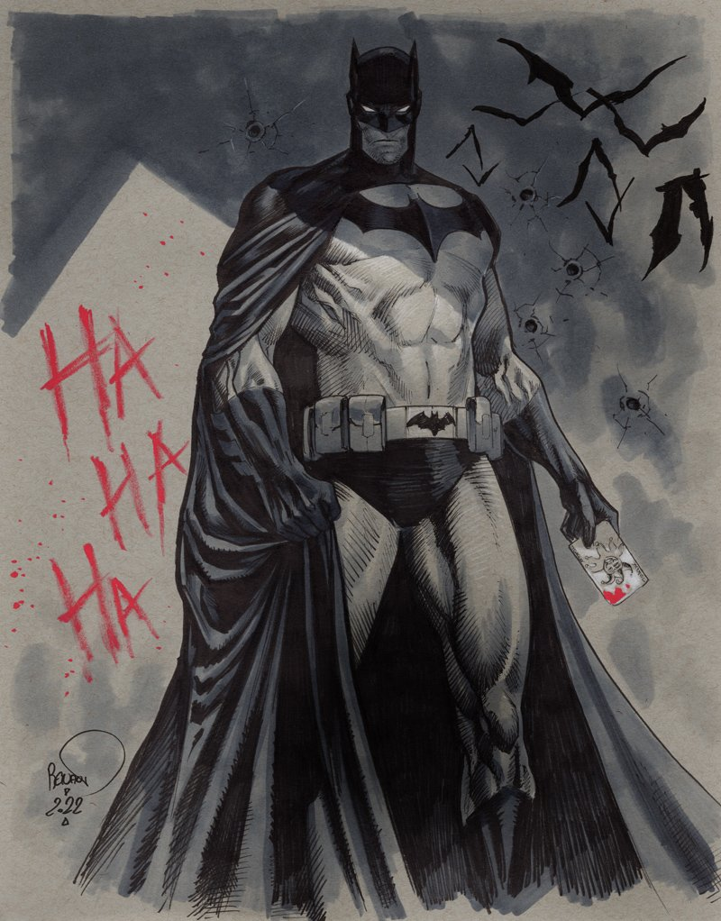 Paul Renaud Original Art Batman Illustration 2