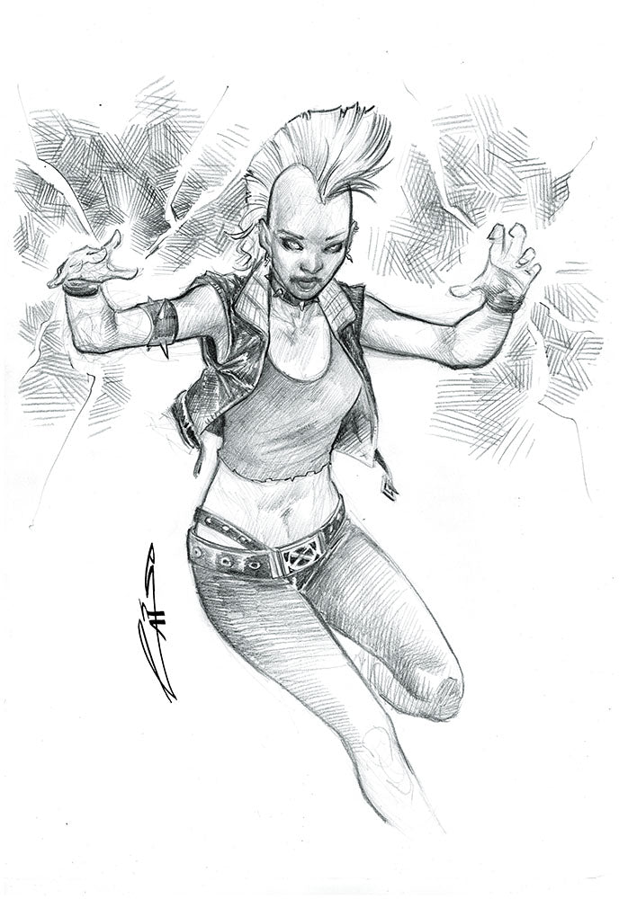 Emilio Laiso Original Art Punk Storm A3 Sketch