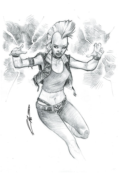 Emilio Laiso Original Art Punk Storm A3 Sketch
