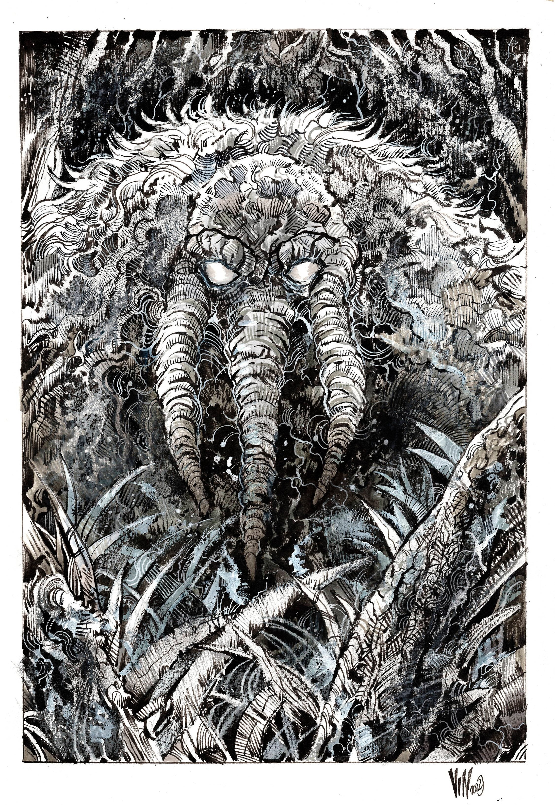 Vincenzo Riccardi Original Art Man-Thing Illustration