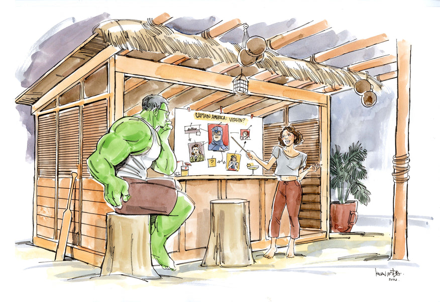 Kagan McLeod Original Art She-Hulk Post Credits Art Cabin