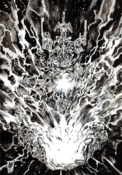 Vincenzo Riccardi Original Art White Magic Illustration