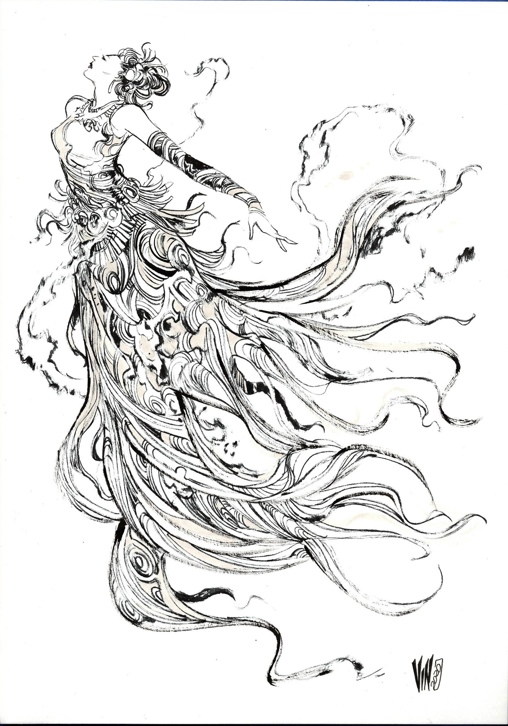 Vincenzo Riccardi Original Art Phantom Lady Illustration