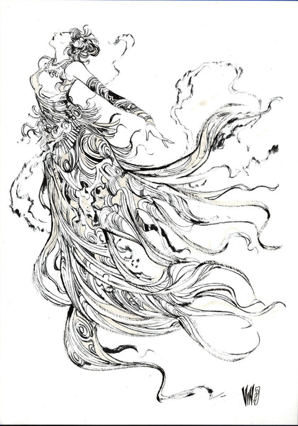 Vincenzo Riccardi Original Art Phantom Lady Illustration