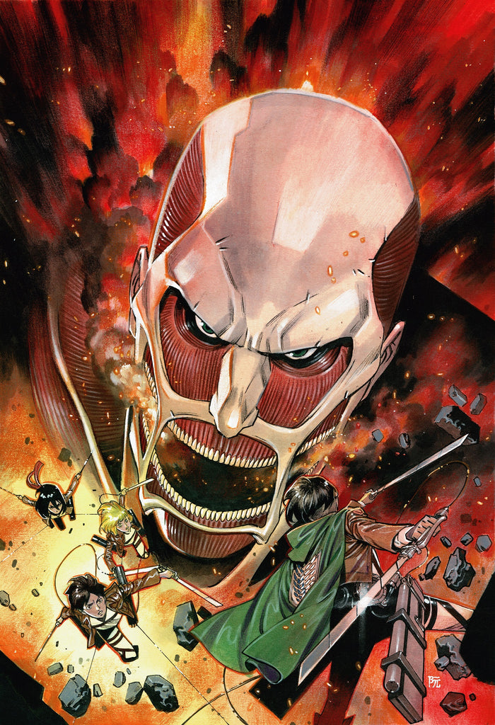 HAND SIGNED Dike Ruan Attack on Titan 11x17  Limited Edition Fine Art Print Comic Art