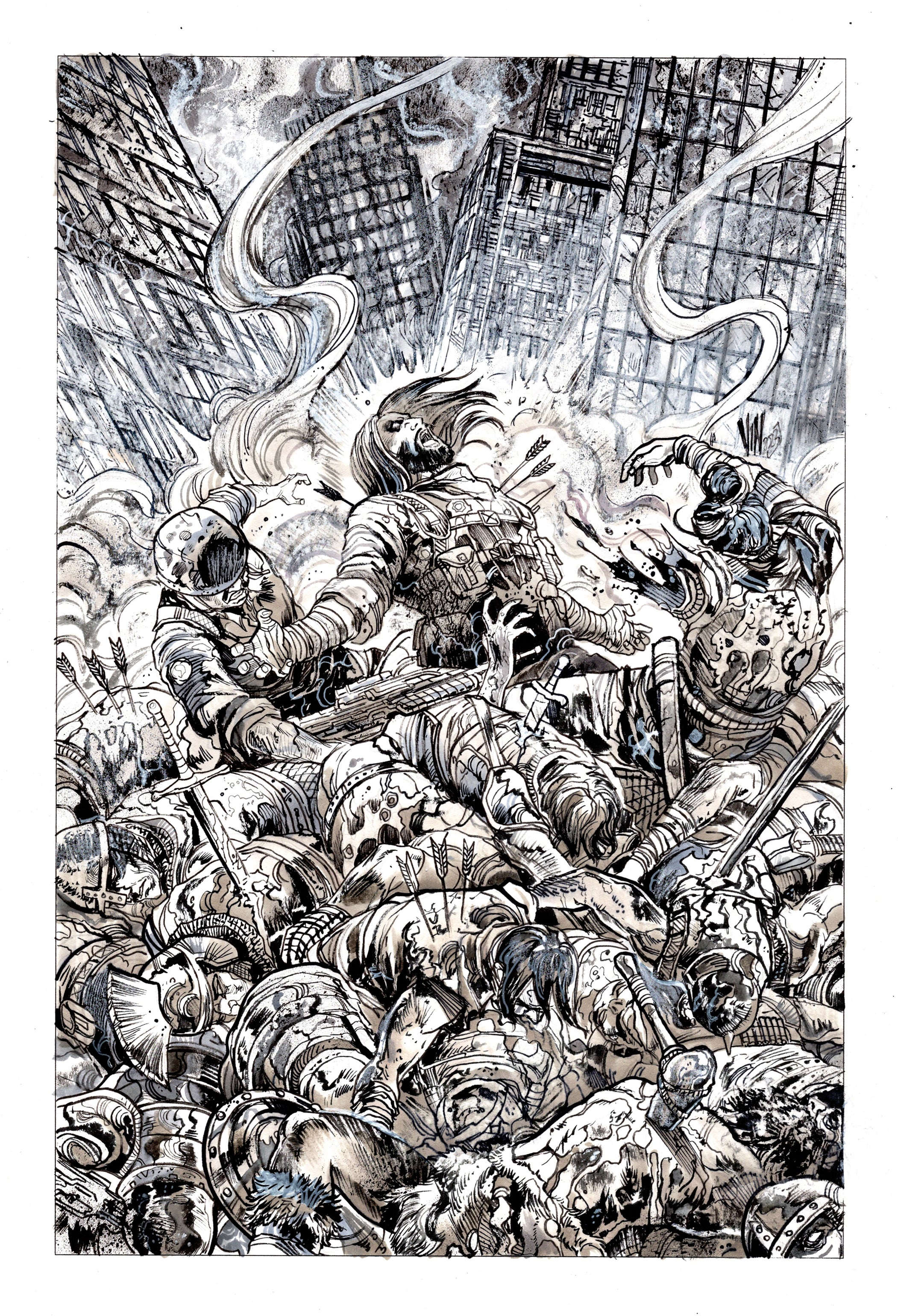 Vincenzo Riccardi Original Art BRZRKR #12 Cover