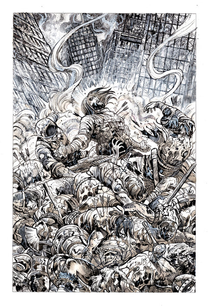 Vincenzo Riccardi Original Art BRZRKR #12 Cover