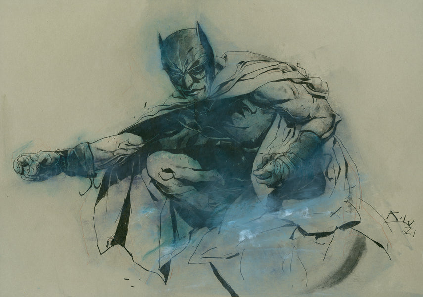 Kent Williams Original Art Batman Illustration