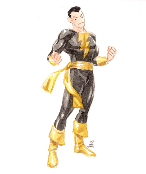 Guillaume Martinez Original Art Black Adam Minis March Collection #20 (includes standing desk frame)