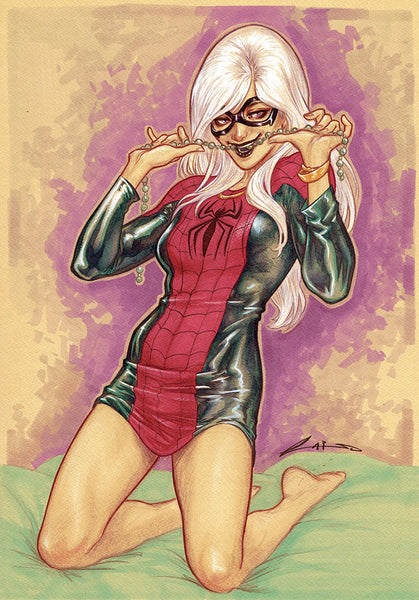 Emilio Laiso Original Art Black Cat Tribute Illustration