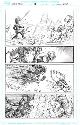 Sergio Davila Original Art Captain Marvel #32 Page 4