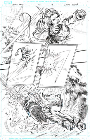 Sergio Davila Original Art Captain Marvel #32 Page 8