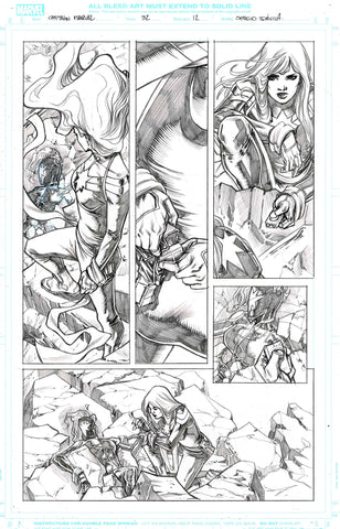 Sergio Davila Original Art Captain Marvel #32 Page 12