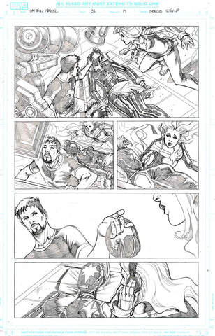 Sergio Davila Original Art Captain Marvel #32 Page 14