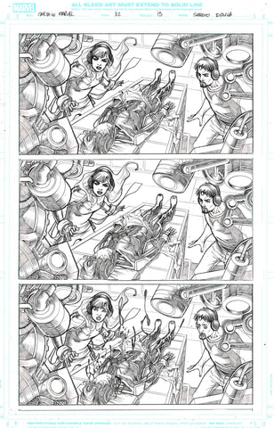 Sergio Davila Original Art Captain Marvel #32 Page 15