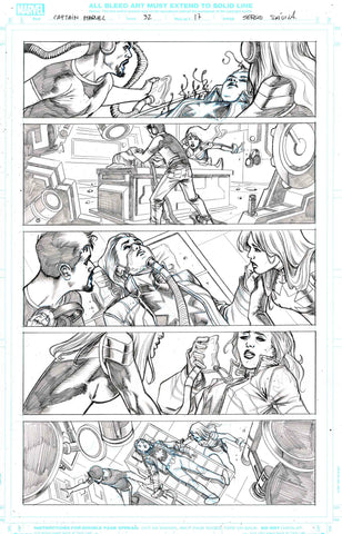 Sergio Davila Original Art Captain Marvel #32 Page 17
