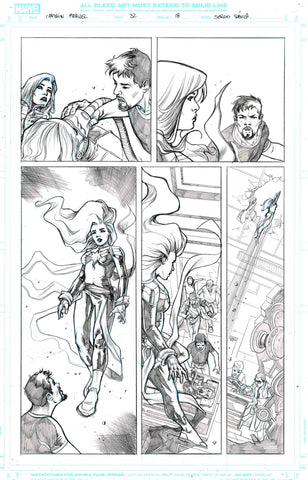 Sergio Davila Original Art Captain Marvel #32 Page 18
