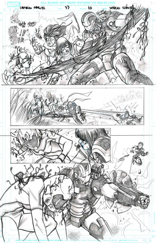 Sergio Davila Original Art Captain Marvel #33 Page 10
