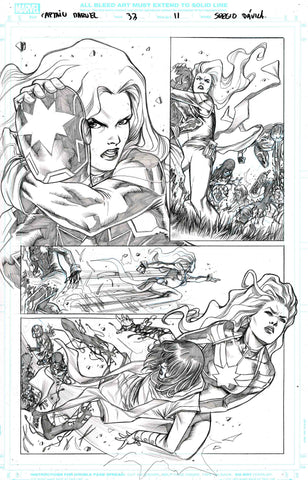 Sergio Davila Original Art Captain Marvel #33 Page 11