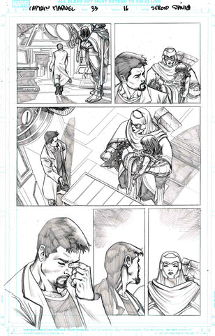 Sergio Davila Original Art Captain Marvel #33 Page 16