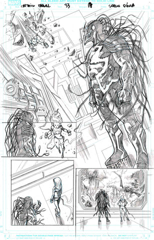 Sergio Davila Original Art Captain Marvel #33 Page 17