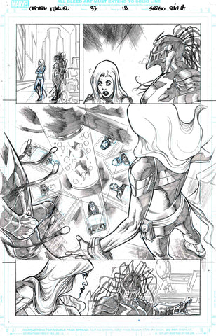Sergio Davila Original Art Captain Marvel #33 Page 18