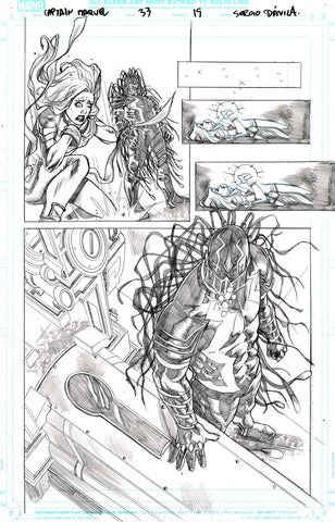Sergio Davila Original Art Captain Marvel #33 Page 19